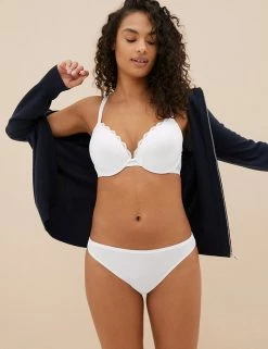 Discount 👏 M&S Collection Bras Lace Padded Plunge Wired Bra A-E 🤩 -Women's Holiday Shop Sales SD 02 T33 8712 Z0 X EC 0