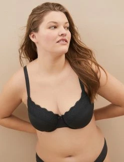 Discount 😉 M&S Collection Bras Lace Trim Padded Full Cup Bra A-E 🤩 -Women's Holiday Shop Sales SD 02 T33 8714F Y0 X EC 1