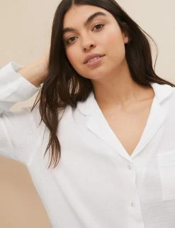 Cheap ⭐ M&S Collection Nightdresses Pure Cotton Muslin Rever Nightshirt ⭐ 8 Cheap ⭐ M&S Collection Nightdresses Pure Cotton Muslin Rever Nightshirt ⭐ -Women's Holiday Shop Sales SD 02 T37 3173M Z0 X EC 2