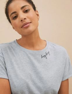 Best Pirce 🔥 M&S Collection Pyjamas Cotton Rich Cat Print Short Pyjama Set ❤️ -Women's Holiday Shop Sales SD 02 T37 4478F T4 X EC 2