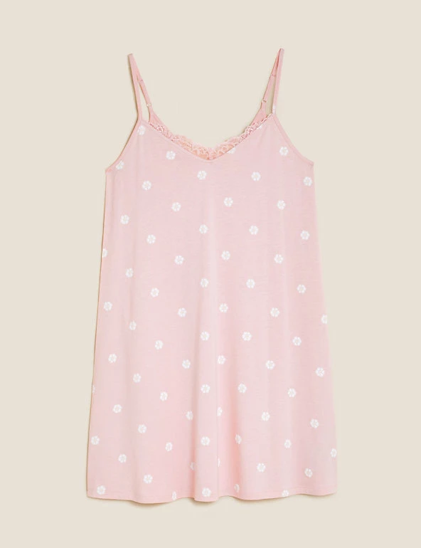 Promo ✔️ M&S Collection Nightdresses Cotton Modal Ditsy Print Chemise 💯 2 Promo ✔️ M&S Collection Nightdresses Cotton Modal Ditsy Print Chemise 💯 - Image 2