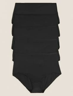 Flash Sale 🌟 M&S Collection Knickers 5pk No VPL Microfibre Full Briefs ❤️