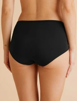Best Pirce 🛒 M&S Collection 5pk No VPL Microfibre Midi Knickers 🔥 -Women's Holiday Shop Sales SD 02 T61 4105 Y0 X EC 1