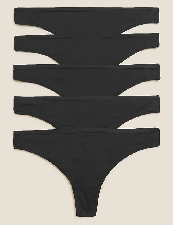 Best Sale ✨ M&S Collection Knickers 5pk No VPL Microfibre Low Rise 🩴 Thongs 🛒 1 Best Sale ✨ M&S Collection Knickers 5pk No VPL Microfibre Low Rise 🩴 Thongs 🛒