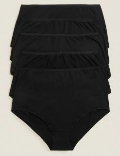 Cheap 🎉 M&S Collection Knickers 5pk No VPL Cotton Modal Full Briefs 👍