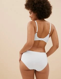 New ⌛ M&S Collection 5pk Cotton Lycra® Midi Knickers ✔️ -Women's Holiday Shop Sales SD 02 T61 4933P Z0 X EC 1
