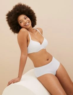 New ⌛ M&S Collection 5pk Cotton Lycra® Midi Knickers ✔️ -Women's Holiday Shop Sales SD 02 T61 4933P Z0 X EC 90