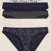 Top 10 🔥 M&S Collection 5pk Cotton Lycra® Printed 👙 Bikini Knickers 👏
