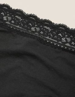 Brand new 😀 M&S Collection Knickers 5pk Cotton Lycra® & Lace Full Briefs ⌛ -Women's Holiday Shop Sales SD 02 T61 5022F Y0 X EC 5