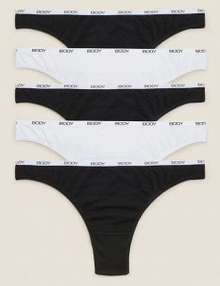 Brand new ✨ Knickers 5pk Supima Cotton Body 🩴 Thongs 🥰