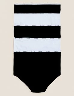 Wholesale 💯 M&S Collection Knickers 5pk Cotton With Cool Comfort™ Full Briefs 🔔