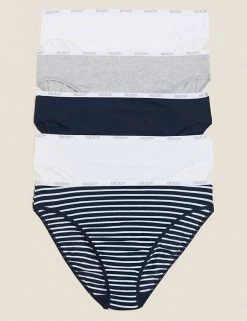 Outlet ❤️ 5pk Supima Cotton Body High Leg Knickers 💯