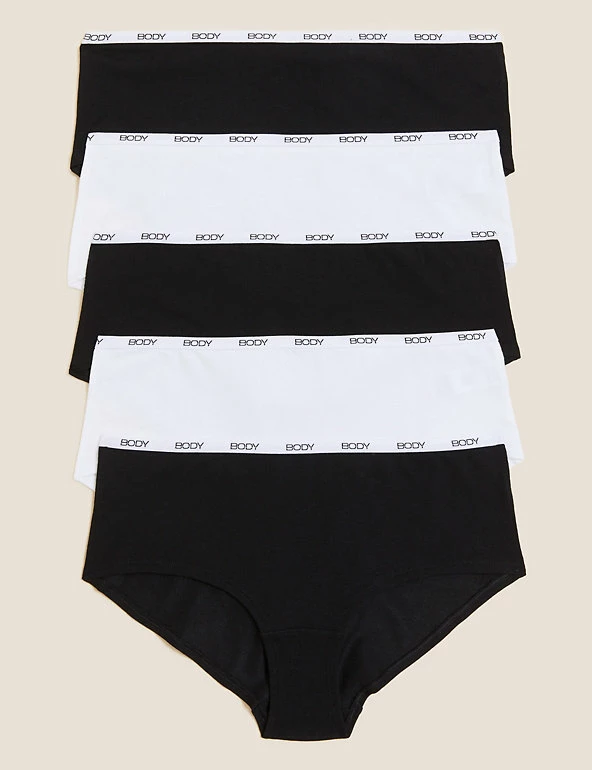 Hot Sale ✔️ Multipack Knickers 5pk Supima Cotton Body Low Rise Shorts 🌟 1 Hot Sale ✔️ Multipack Knickers 5pk Supima Cotton Body Low Rise Shorts 🌟