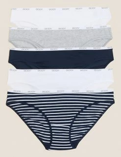Best reviews of 🥰 Multipack Knickers 5pk Supima Cotton Body Logo Low Rise 👙 Bikini Knickers ❤️