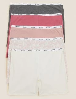 Promo ๐คฉ M&S Collection Knickers 5pk Cotton Rich Boy Shorts โญ
