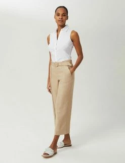 Best deal 👍 HOBBS 👕 Shirts & Blouses Cotton Rich Collared Fitted Sleeveless 👕 Shirt 🥰