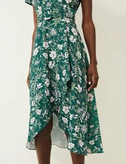 Best reviews of ✨ Phase Eight 👗 Dresses Floral Round Neck Belted Midi 👗 Dress 🔔 -Women's Holiday Shop Sales SD 08 T83 3243 J0 X EC 3