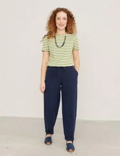 Budget 🤩 Seasalt Cornwall Women Pure Cotton Striped Slash Neck T-Shirt 🔔 -Women's Holiday Shop Sales SD 08 T83 3441 J0 X EC 2