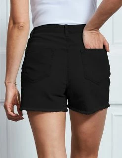 Flash Sale 🥰 SOSANDAR Denim Cut Off High Waisted Shorts ✔️ -Women's Holiday Shop Sales SD 08 T83 4157 JH X EC 2