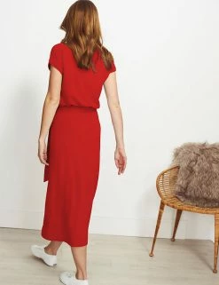 Best reviews of 🧨 SOSANDAR 👗 Dresses Jersey Midi Relaxed Waisted 👗 Dress 😍 -Women's Holiday Shop Sales SD 08 T83 4167 B0 X EC 2