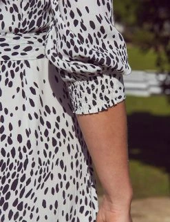 Budget 🔥 SOSANDAR 👗 Dresses Animal Print V-Neck Midaxi Wrap 👗 Dress 🤩 -Women's Holiday Shop Sales SD 08 T83 4195 YZ X EC 4