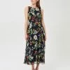 Best Sale 🎉 HOBBS 👗 Dresses Carly Floral Sleeveless Midi Swing 👗 Dress ✔️