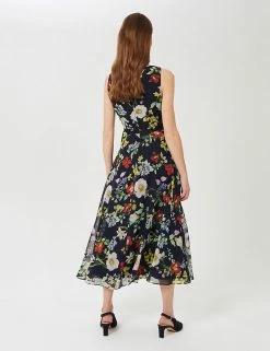 Best Sale 🎉 HOBBS 👗 Dresses Carly Floral Sleeveless Midi Swing 👗 Dress ✔️ -Women's Holiday Shop Sales SD 08 T83 4579 E4 X EC 2