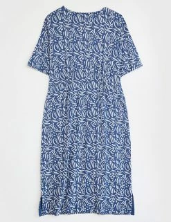 Cheapest 😍 White Stuff 👗 Dresses Jersey Printed V-Neck Midi Shift 👗 Dress 🎉 -Women's Holiday Shop Sales SD 08 T83 4666 E4 X EC 4