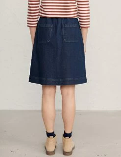 Hot Sale ✨ Seasalt Cornwall 👗 Skirts Cotton Rich Knee Length A-Line 👗 Skirt 👏 -Women's Holiday Shop Sales SD 08 T83 5030 F0 X EC 2