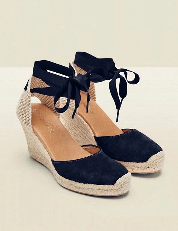 Wholesale ๐ SOSANDAR ๐ฉด Sandals Suede Ankle Strap Wedge Espadrilles โ๏ธ 2 Wholesale ๐ SOSANDAR ๐ฉด Sandals Suede Ankle Strap Wedge Espadrilles โ๏ธ - Image 2