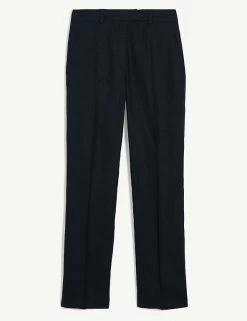 Hot Sale 🛒 JAEGER Pure Linen Straight Leg Trousers ✔️ -Women's Holiday Shop Sales SD 08 T97 7315A F0 X EC 90