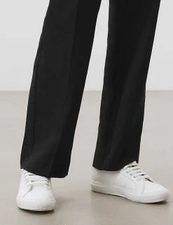 Hot Sale 🛒 JAEGER Pure Linen Straight Leg Trousers ✔️ -Women's Holiday Shop Sales SD 08 T97 7315A Y0 X EC 4