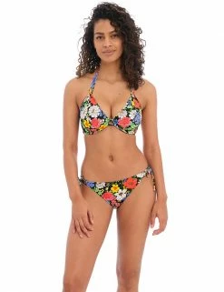 Brand new 🛒 Freya 👙 Bikinis Floral Haze Tie Side Hipster 👙 Bikini Bottoms 🎉 -Women's Holiday Shop Sales SD 10 T13 1003 ZZ X EC 1
