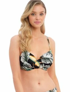 Promo 🎉 Fantasie 👙 Bikinis Bamboo Grove Botanical Wired Scoop Neck 👙 Bikini Top 🥰 -Women's Holiday Shop Sales SD 10 T13 2600 Y4 X EC 2
