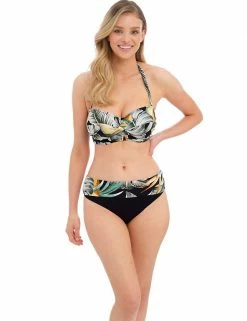 Best deal 👍 Fantasie 👙 Bikinis Bamboo Grove Botanical Padded Wired Bandeau 👙 Bikini Top 😉