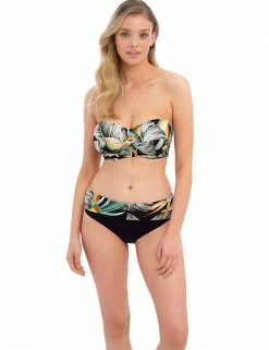 Best deal 👍 Fantasie 👙 Bikinis Bamboo Grove Botanical Padded Wired Bandeau 👙 Bikini Top 😉 -Women's Holiday Shop Sales SD 10 T13 2601 Y4 X EC 2