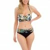 Cheapest 👏 Fantasie 👙 Bikinis Bamboo Grove Botanical Roll Top 👙 Bikini Bottoms 🎉