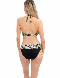 Cheapest 👏 Fantasie 👙 Bikinis Bamboo Grove Botanical Roll Top 👙 Bikini Bottoms 🎉 -Women's Holiday Shop Sales SD 10 T13 2605 Y4 X EC 2