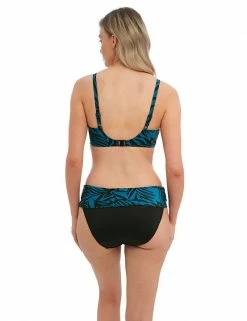 Best Sale 🤩 Fantasie 👙 Bikinis Palmetto Print Roll Top 👙 Bikini Bottoms 🤩 -Women's Holiday Shop Sales SD 10 T13 2661 E4 X EC 2
