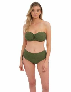 Budget 👏 Fantasie 👙 Bikinis Beach Waves Wired Padded Bandeau 👙 Bikini Top ✨ -Women's Holiday Shop Sales SD 10 T13 2667 JR X EC 1
