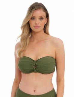 Budget 👏 Fantasie 👙 Bikinis Beach Waves Wired Padded Bandeau 👙 Bikini Top ✨ -Women's Holiday Shop Sales SD 10 T13 2667 JR X EC 7