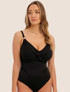 Budget 👏 Fantasie 🩱 Swimsuits Ottawa Wired Twist Front Ruched 🩱 Swimsuit 🎉 -Women's Holiday Shop Sales SD 10 T13 2673 Y0 X EC 3