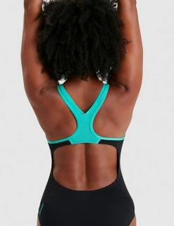 Brand new 🎁 Speedo 🩱 Swimsuits Printed Scoop Neck 🩱 Swimsuit ✨ -Women's Holiday Shop Sales SD 10 T82 2420 Y4 X EC 2