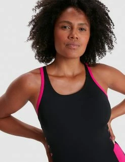 Discount ⌛ Speedo 🩱 Swimsuits Boom Logo Splice Muscleback 🩱 Swimsuit 🎉 -Women's Holiday Shop Sales SD 10 T82 2426 Y4 X EC 1