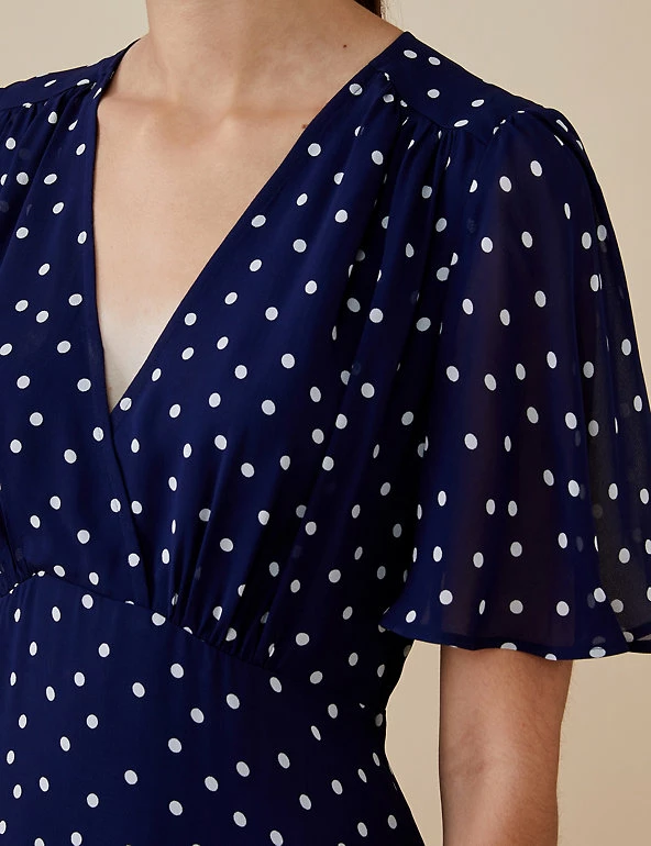 Promo 😍 Finery London 👗 Dresses Polka Dot Short Sleeve Midi Tea 👗 Dress 🌟 3 Promo 😍 Finery London 👗 Dresses Polka Dot Short Sleeve Midi Tea 👗 Dress 🌟 - Image 3