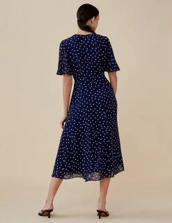 Promo 😍 Finery London 👗 Dresses Polka Dot Short Sleeve Midi Tea 👗 Dress 🌟 7 Promo 😍 Finery London 👗 Dresses Polka Dot Short Sleeve Midi Tea 👗 Dress 🌟 -Women's Holiday Shop Sales SD 10 T83 4907 F4 X EC 2