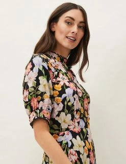 Wholesale ✔️ Phase Eight 👗 Dresses Floral Puff Sleeve Midaxi Tea 👗 Dress 👏 -Women's Holiday Shop Sales SD 10 T83 5404 Y4 X EC 3