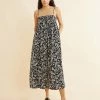 Cheapest 👍 Albaray 👗 Dresses Printed Square Neck Maxi Swing 👗 Dress 🎉
