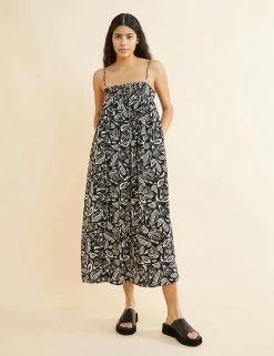 Cheapest 👍 Albaray 👗 Dresses Printed Square Neck Maxi Swing 👗 Dress 🎉