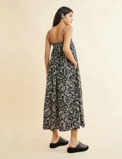 Cheapest 👍 Albaray 👗 Dresses Printed Square Neck Maxi Swing 👗 Dress 🎉 -Women's Holiday Shop Sales SD 10 T83 5682 Y4 X EC 1